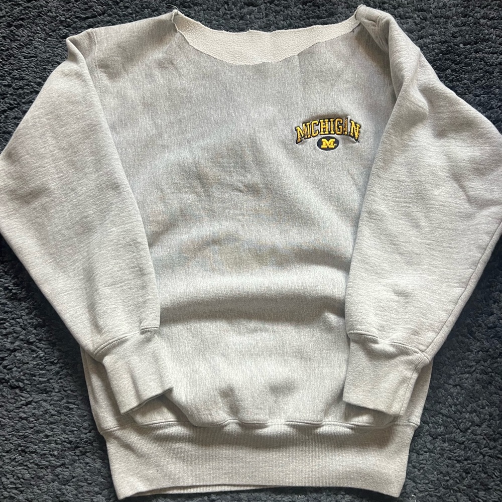 Vintage Michigan Champion off the shoulder crewneck